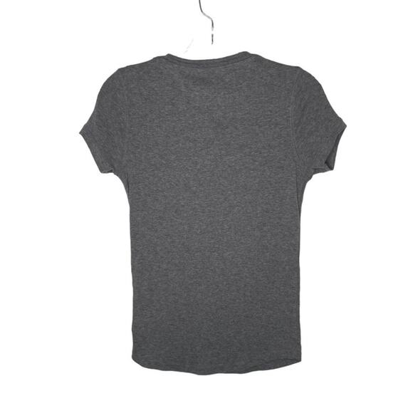 Aeropostale Womens Top Size L Y2K Light Gray Short Sleeve Pullover Casual - Picture 2 of 11